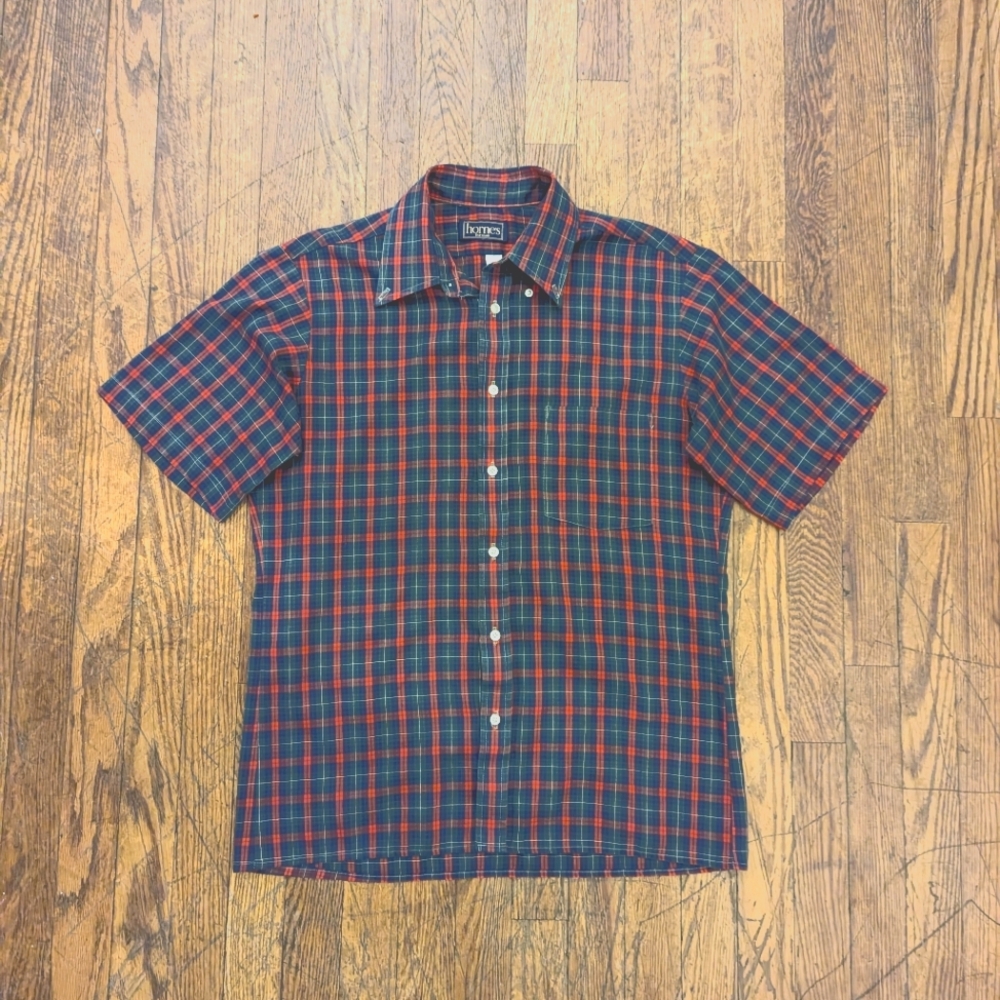 Vintage Horne's Short Sleeve Plaid Button Up men's small